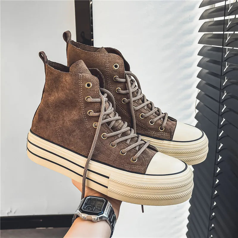 Unisex Hoge Sneakers – Suède Platform High Tops