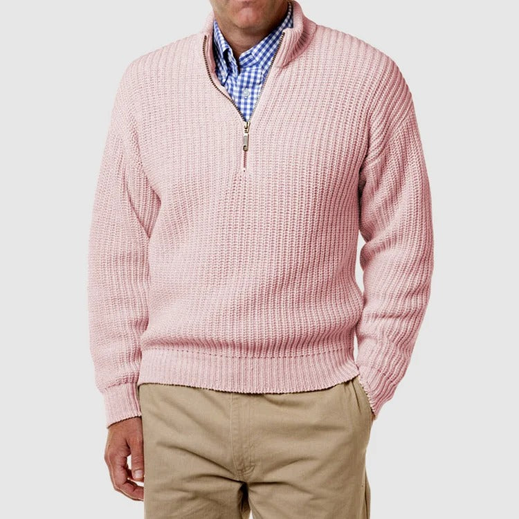 Victor - Stijlvolle Gebreide Half-Zip Trui voor Heren