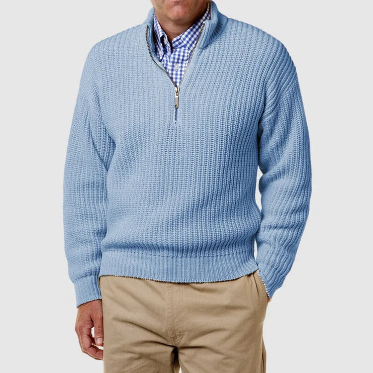 Victor - Stijlvolle Gebreide Half-Zip Trui voor Heren