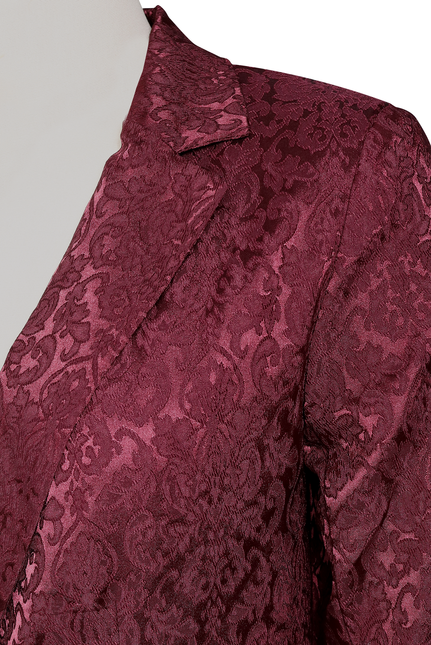 Dames Blazer Bordeaux | Jacquard & Slim Fit