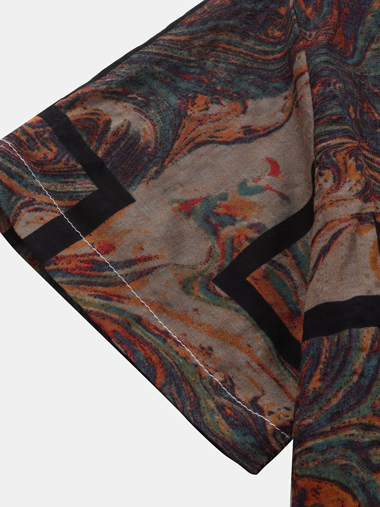 Zomers katoenen overhemd met abstract patroon