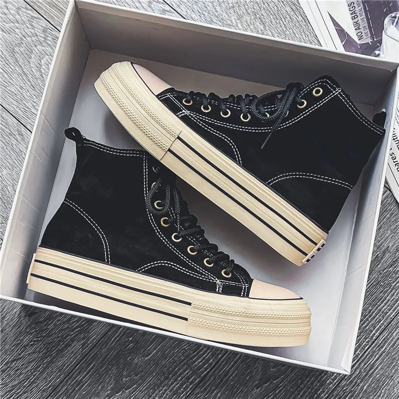 Unisex Hoge Sneakers – Suède Platform High Tops
