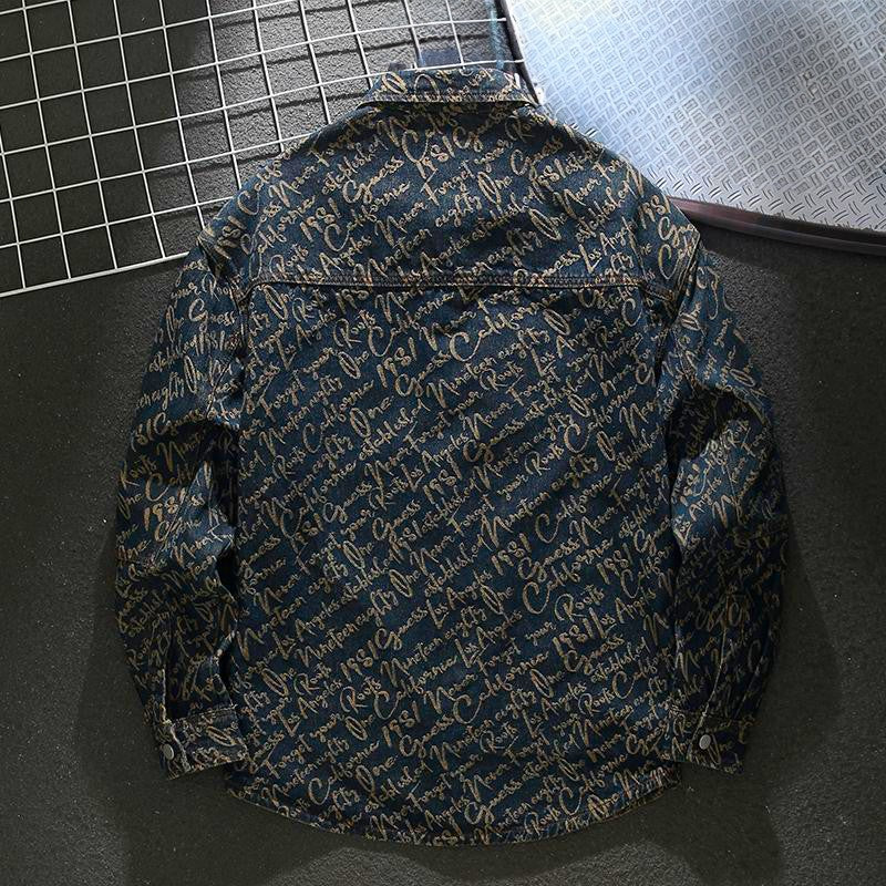 Denim Jas Heren | Spijkerjack met Print