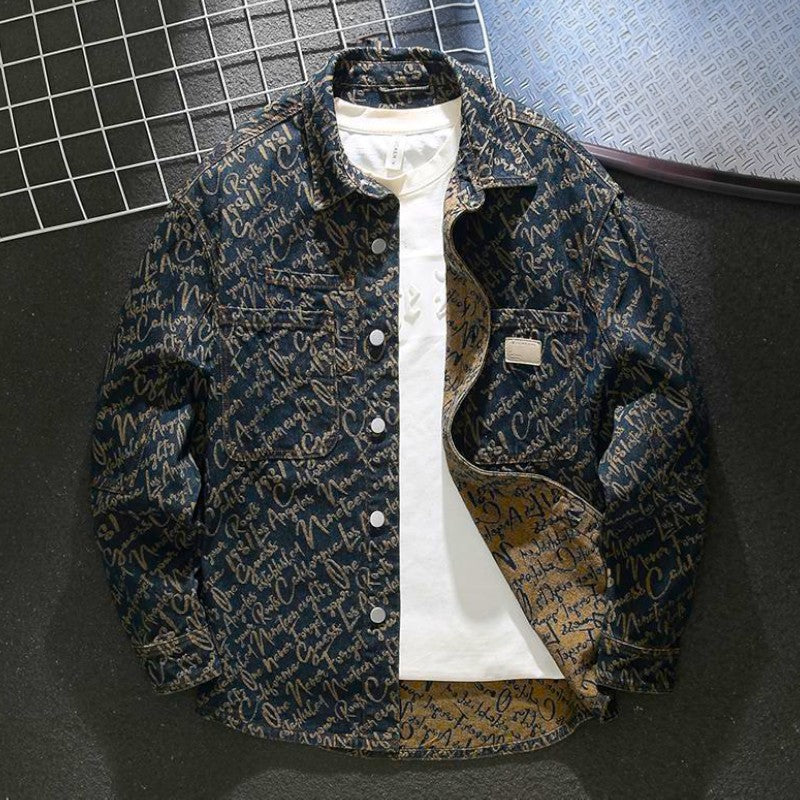 Denim Jas Heren | Spijkerjack met Print