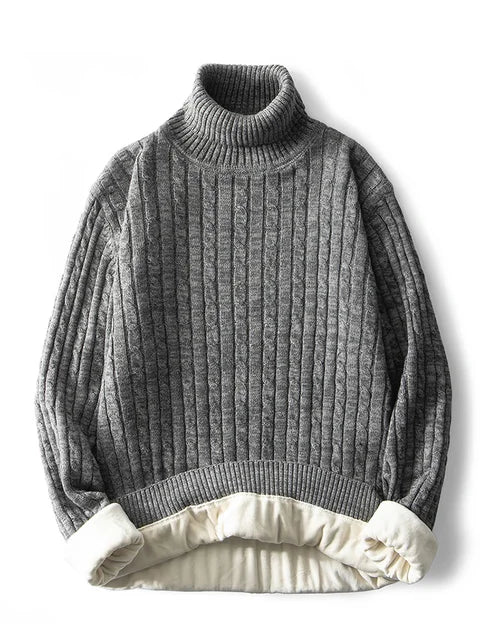 Lucenzo - Stijlvolle Heren Coltrui met Warm Fleece-Voering