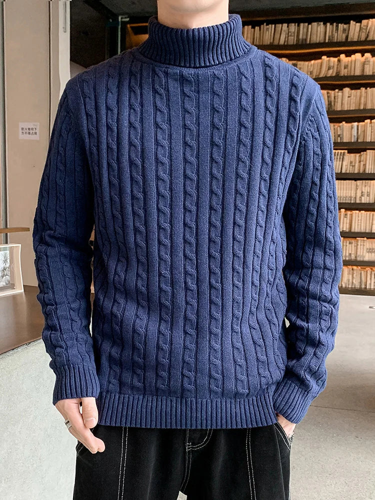 Lucenzo - Stijlvolle Heren Coltrui met Warm Fleece-Voering