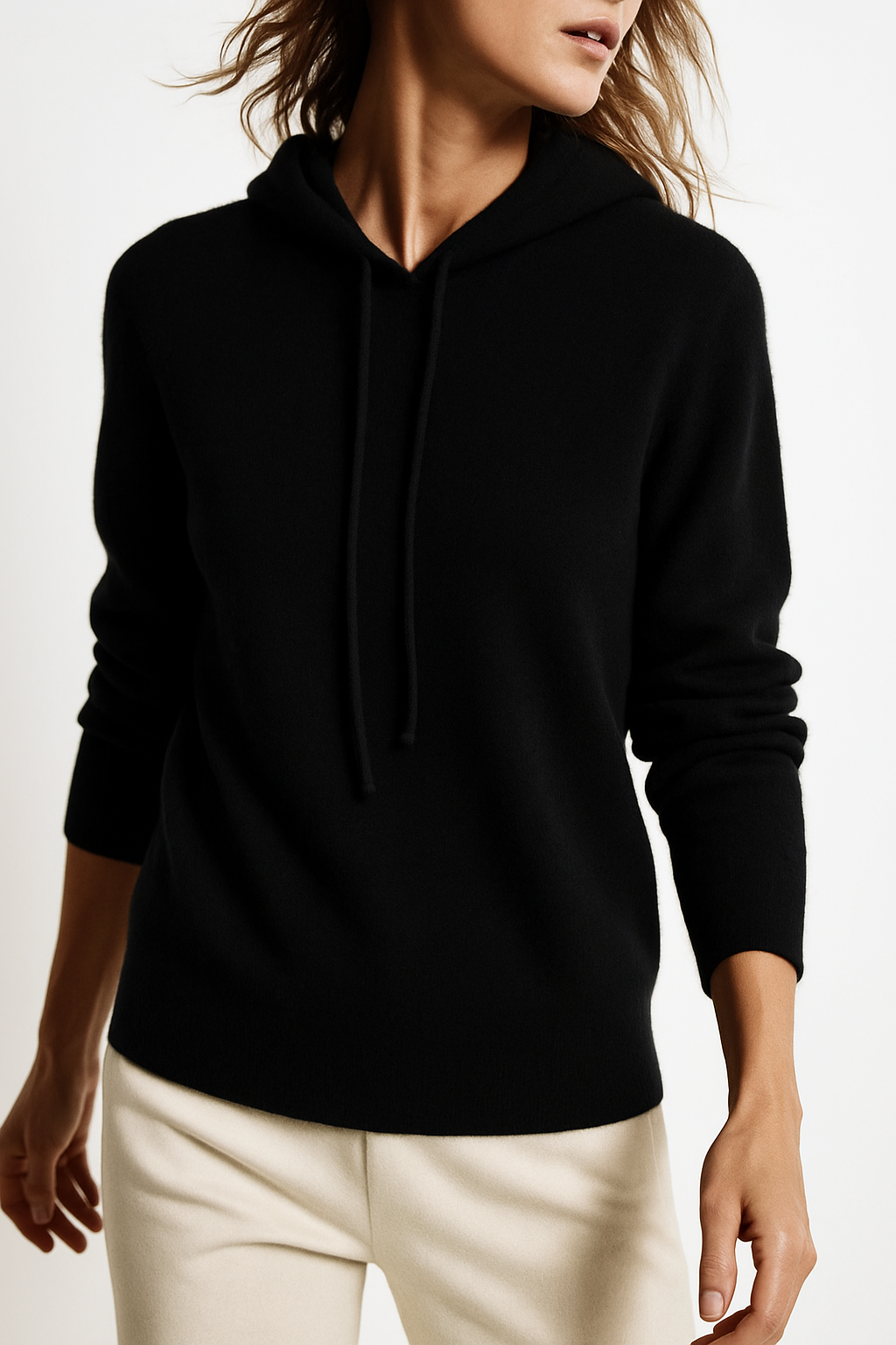 Dames Gebreide Hoodie | Zachte Trui met Capuchon