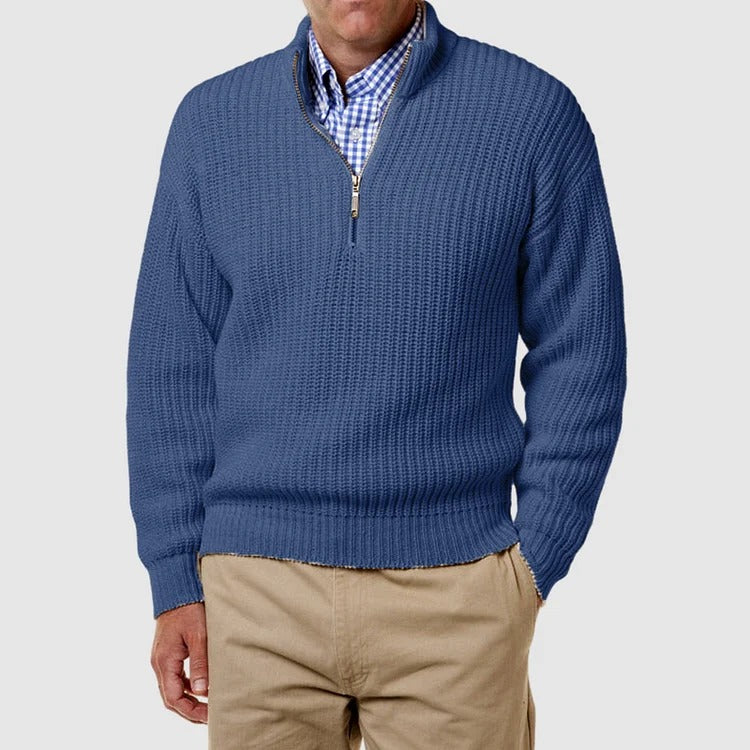 Victor - Stijlvolle Gebreide Half-Zip Trui voor Heren
