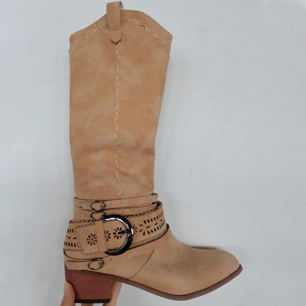 Liora - Lange Boho Laarzen met Gespdetails