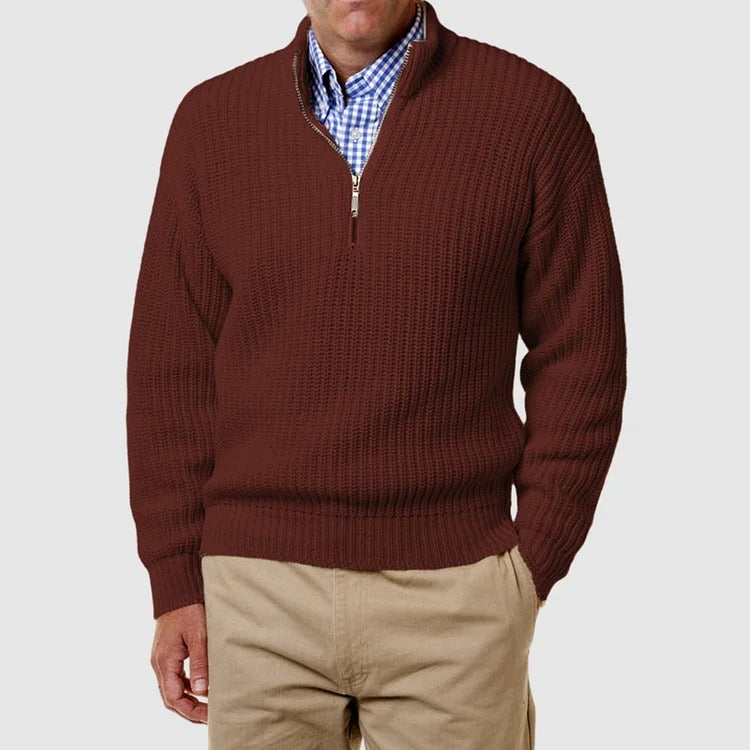 Victor - Stijlvolle Gebreide Half-Zip Trui voor Heren