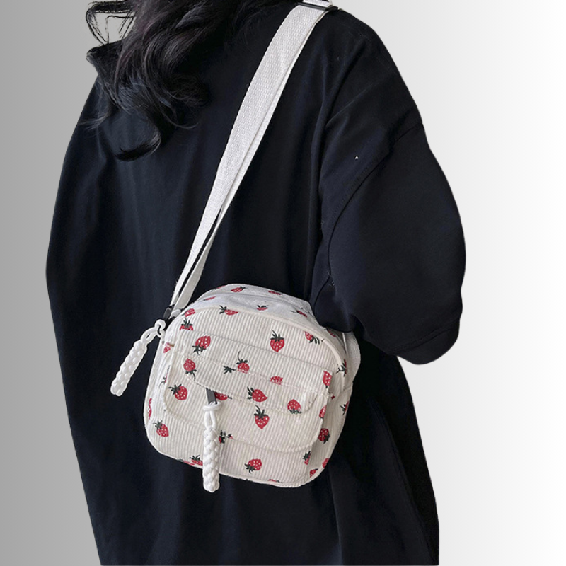 Corduroy crossbody tas dames – kleine schoudertas in zachte ribstof, meerdere kleuren