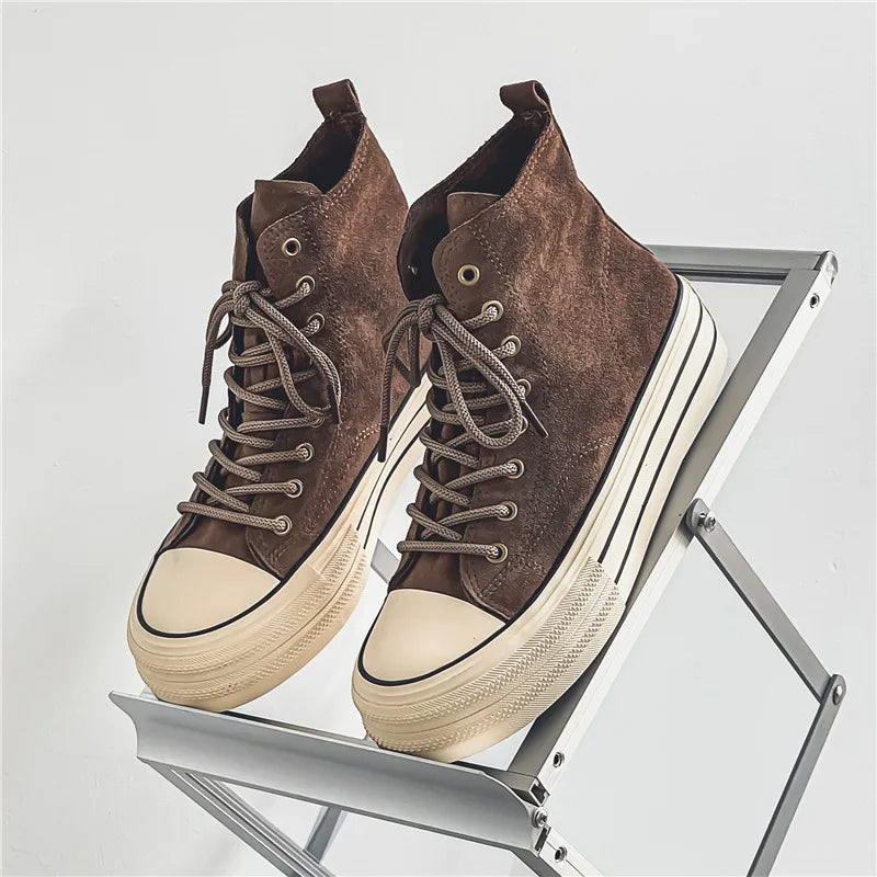 Unisex Hoge Sneakers – Suède Platform High Tops