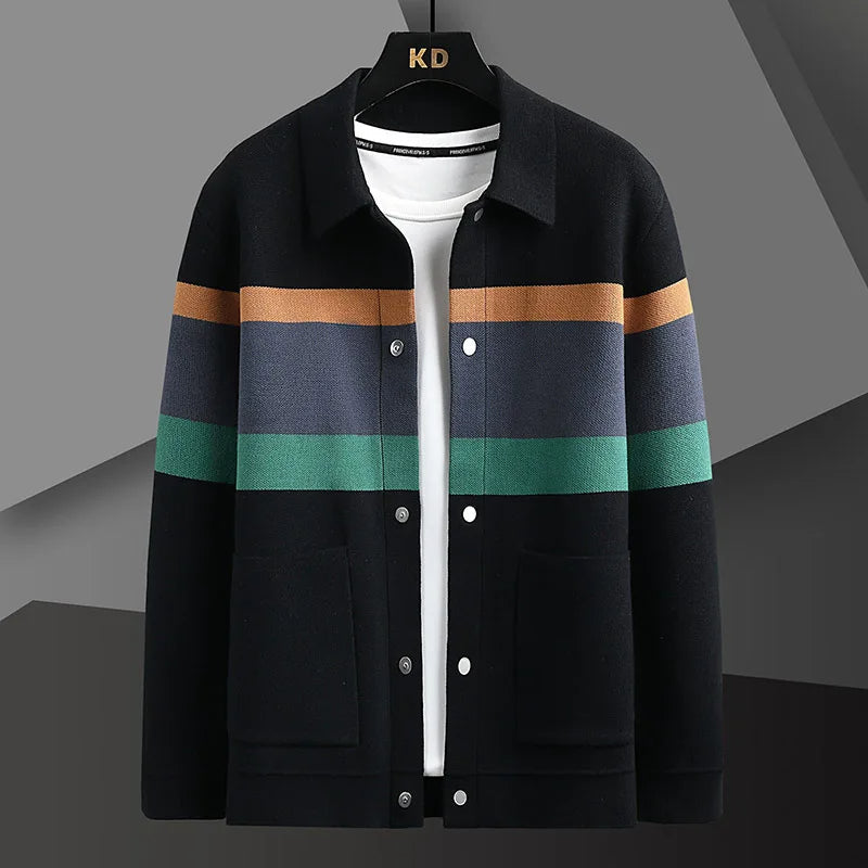 Heren Vest | Gekleurde Strepen & Knoopsluiting