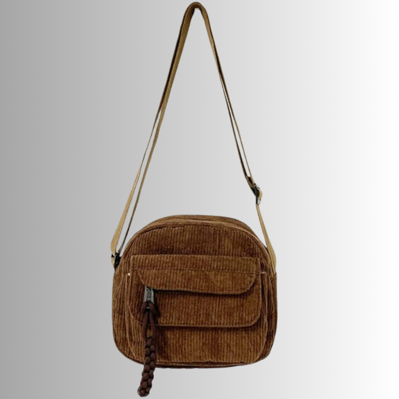 Corduroy crossbody tas dames – kleine schoudertas in zachte ribstof, meerdere kleuren