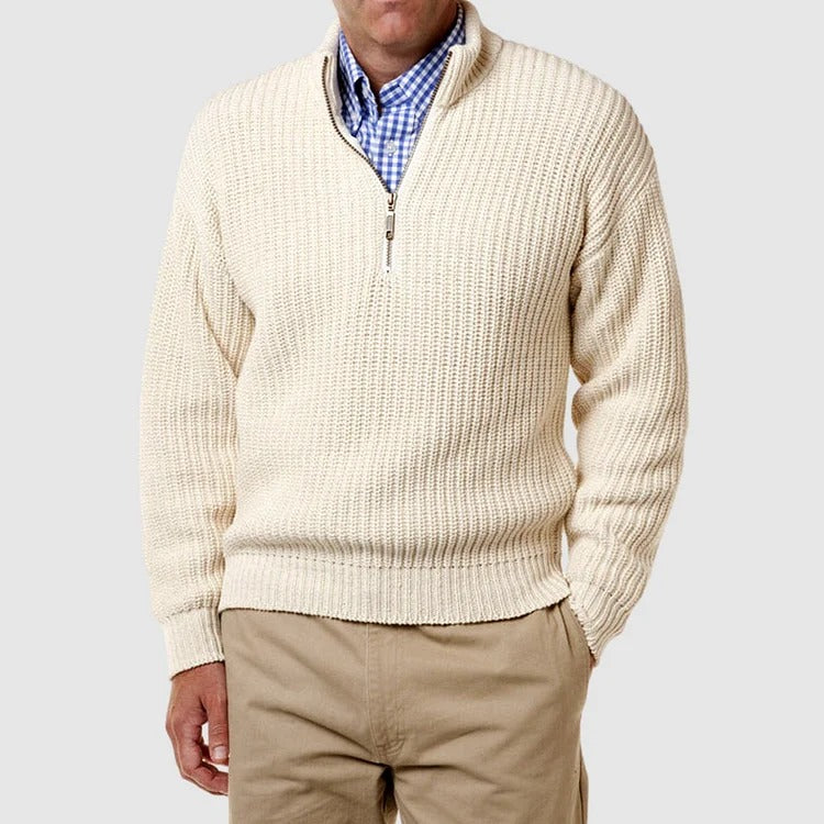 Victor - Stijlvolle Gebreide Half-Zip Trui voor Heren