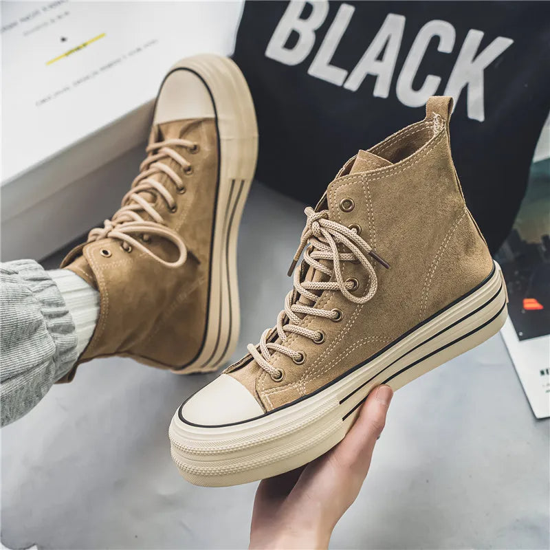 Unisex Hoge Sneakers – Suède Platform High Tops