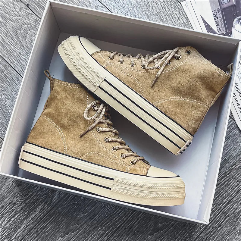Unisex Hoge Sneakers – Suède Platform High Tops
