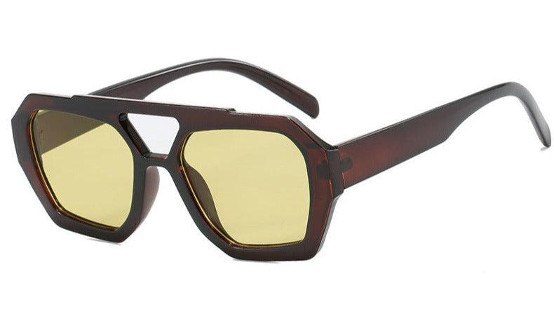 Statement Octagon Zonnebril – Fashion & Edge