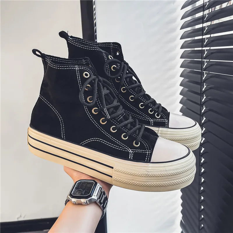 Unisex Hoge Sneakers – Suède Platform High Tops