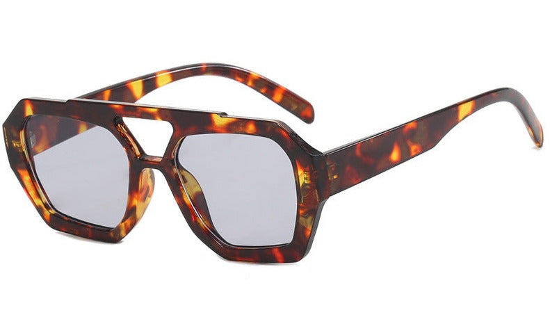 Statement Octagon Zonnebril – Fashion & Edge