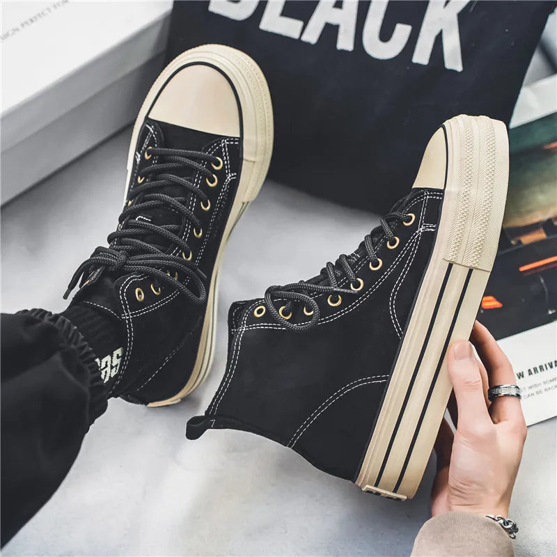 Unisex Hoge Sneakers – Suède Platform High Tops