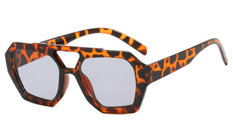 Statement Octagon Zonnebril – Fashion & Edge