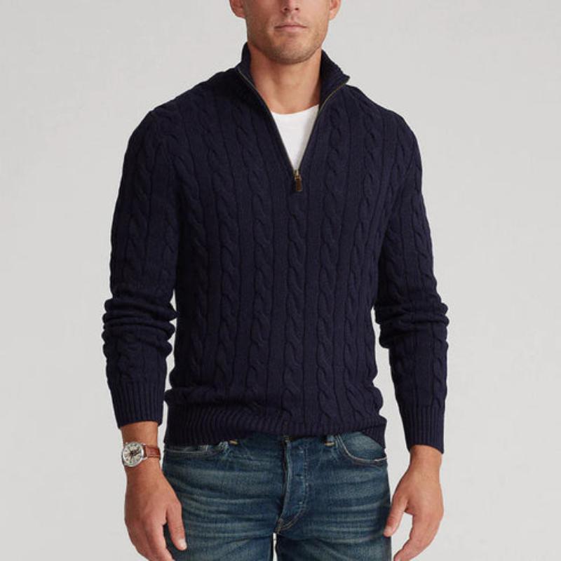 Enzo Trui Heren | Half Zip & Kabelpatroon