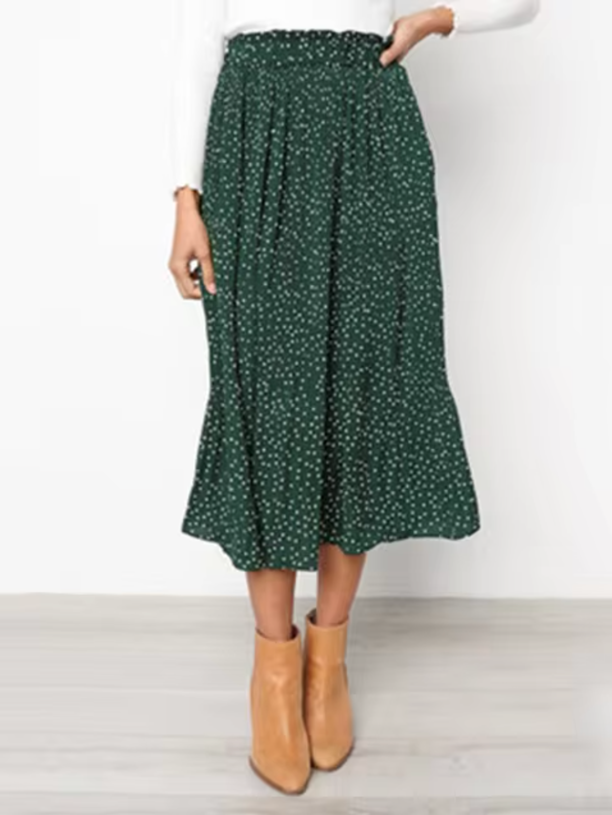 Fiorine - Zwierige Midi-Rok met Bloemenprint