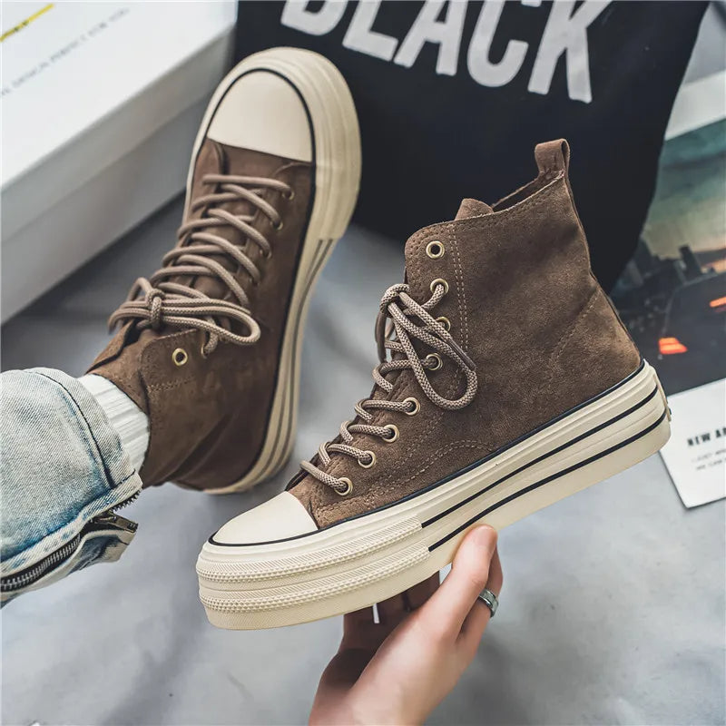Unisex Hoge Sneakers – Suède Platform High Tops