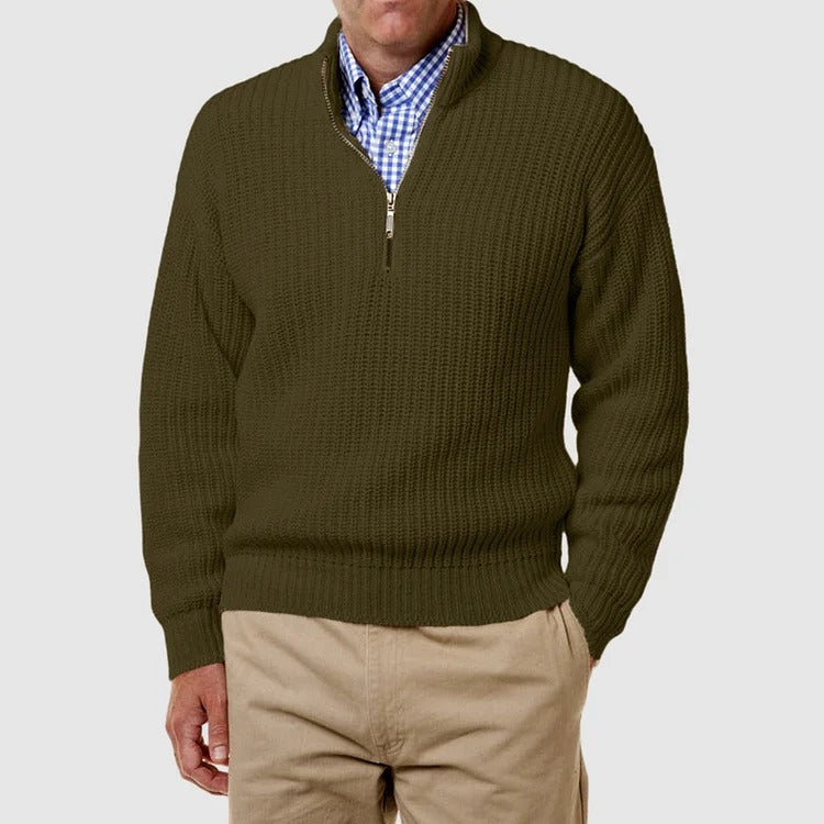 Victor - Stijlvolle Gebreide Half-Zip Trui voor Heren