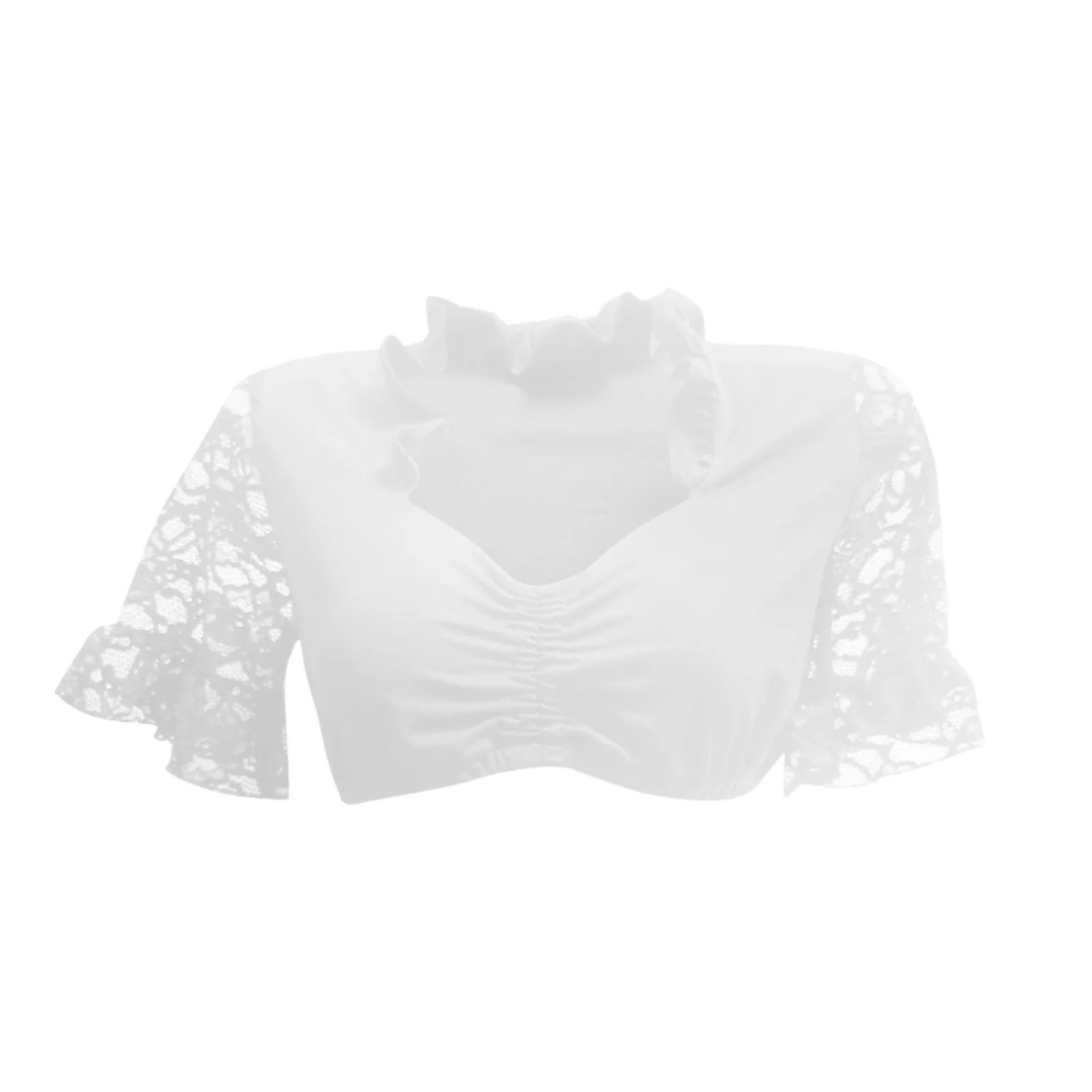 Oktoberfest Blouse | Traditionele Dirndl Kanten Damesblouse