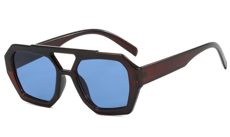 Statement Octagon Zonnebril – Fashion & Edge