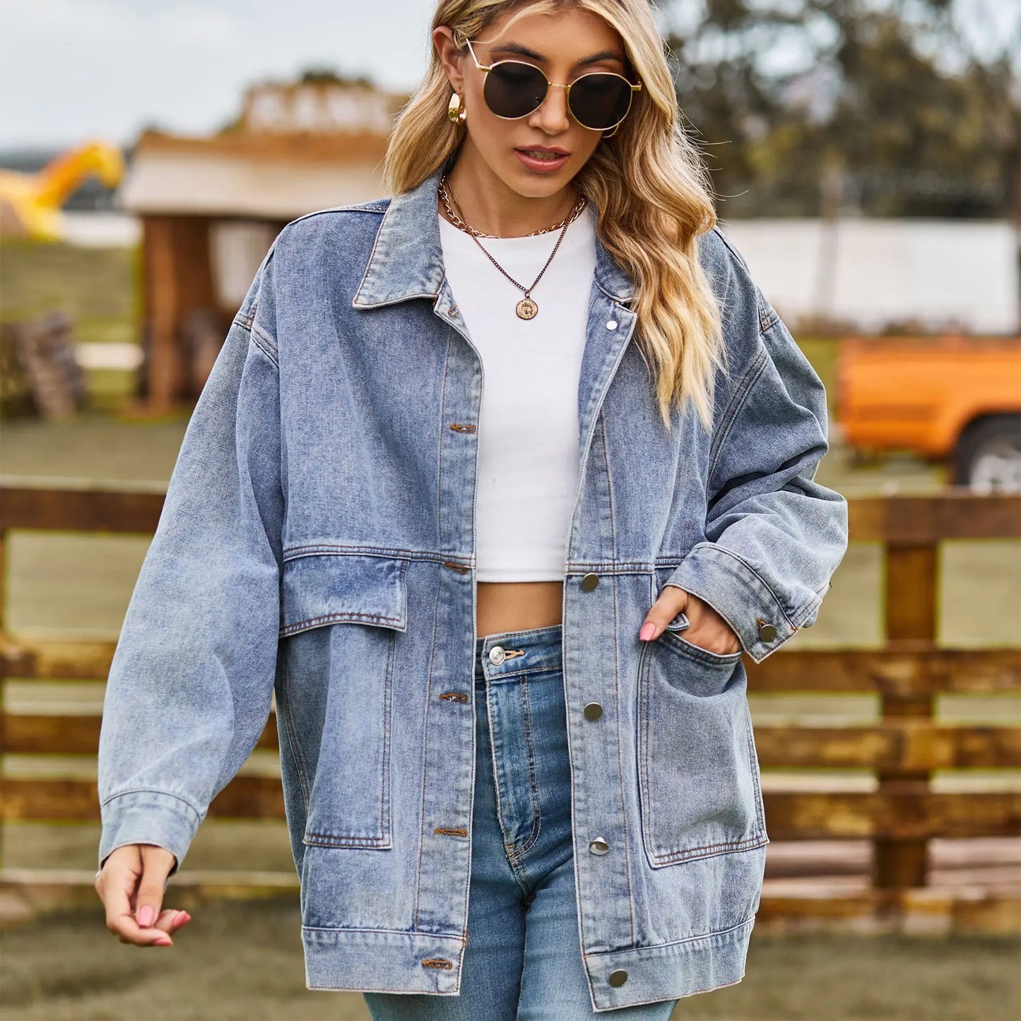 Oversized dames denim jas – Comfortabel, stijlvol en ideaal voor het voorjaar