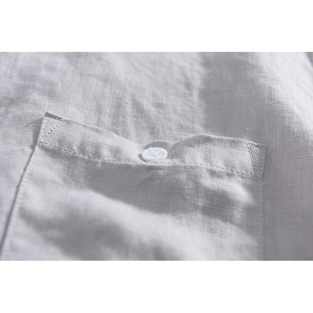 Ademend Linnen Heren Shirt – Casual & Stijlvol met Knoopsluiting T-E