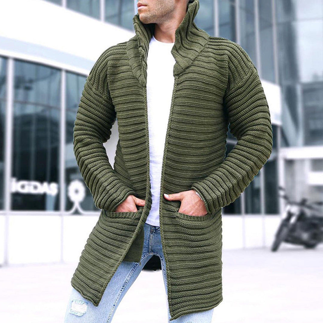 Miro - Moderne Lange Gebreide Heren Cardigan