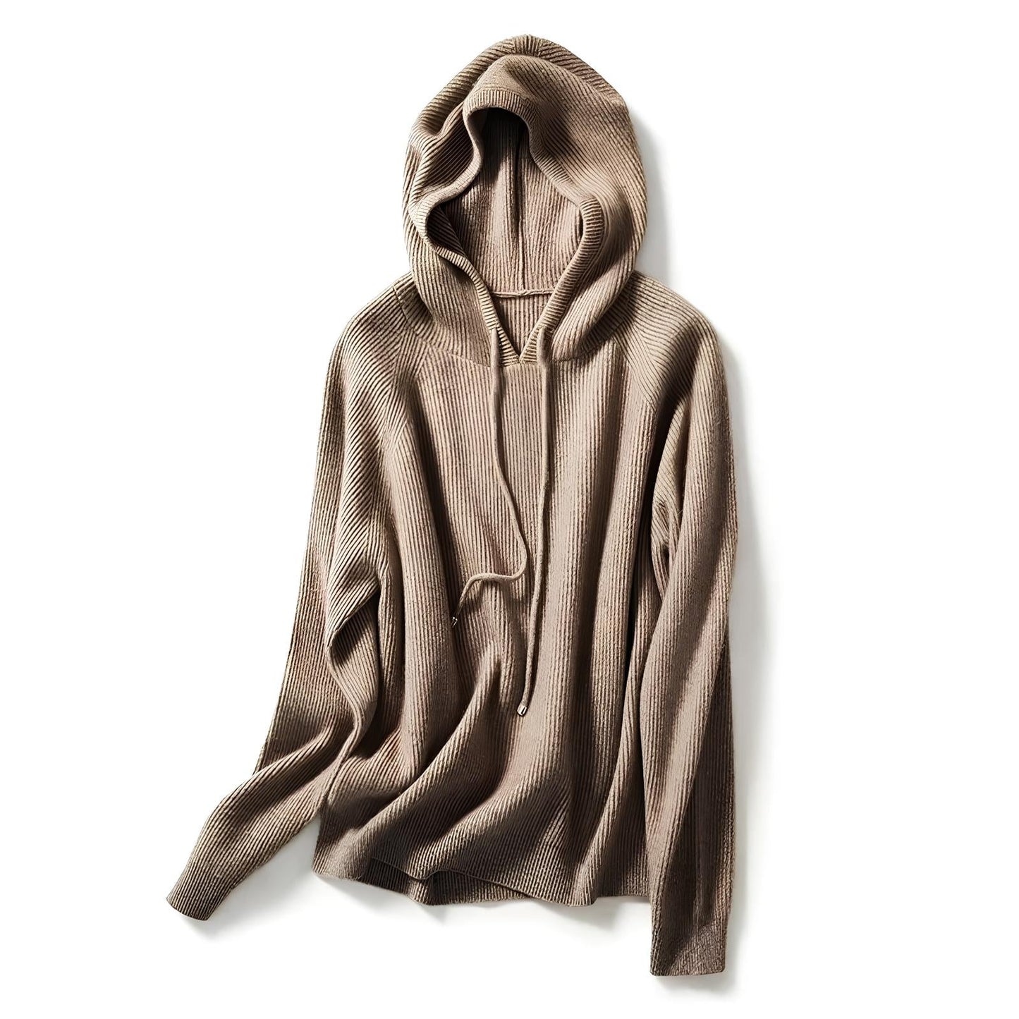 Dames Gebreide Hoodie | Zachte Trui met Capuchon