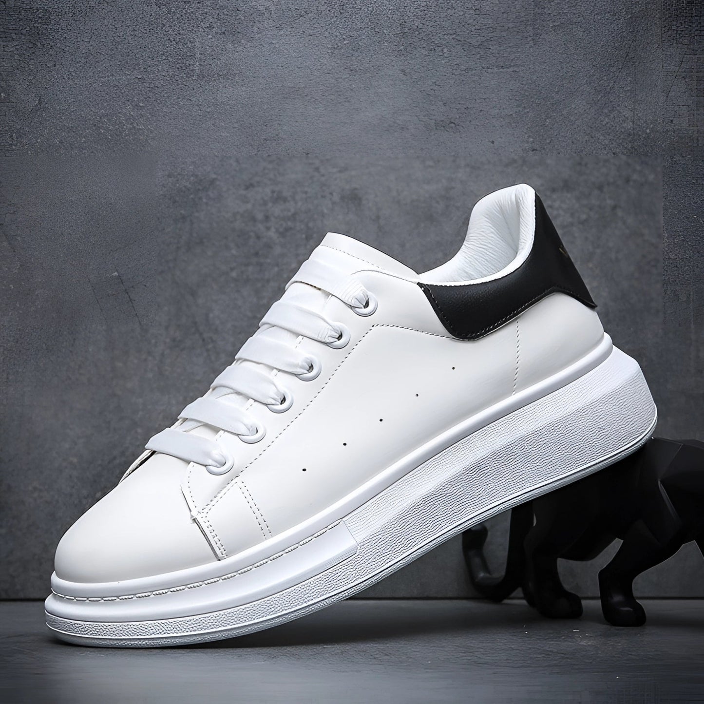 Unisex Witte Sneaker – Leer & Plateauzool