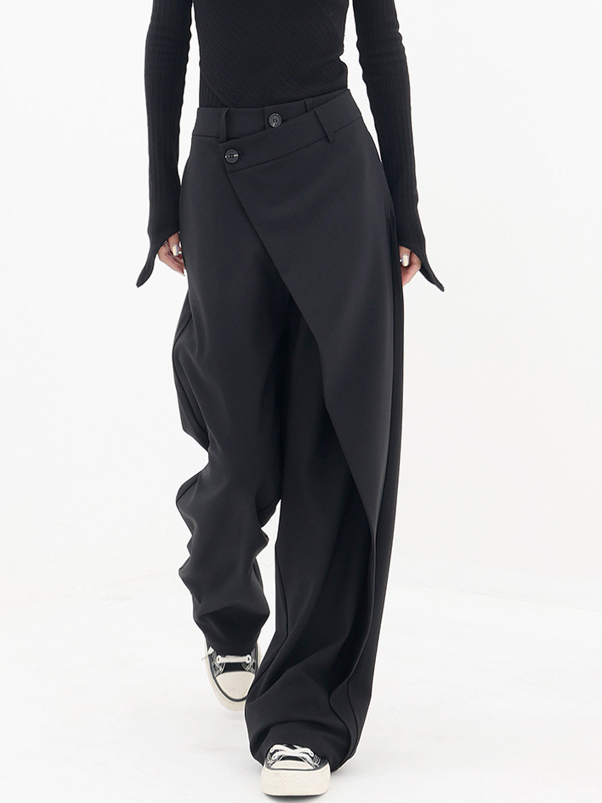 Lina Pantalon Dames | Wide Leg & Overslag