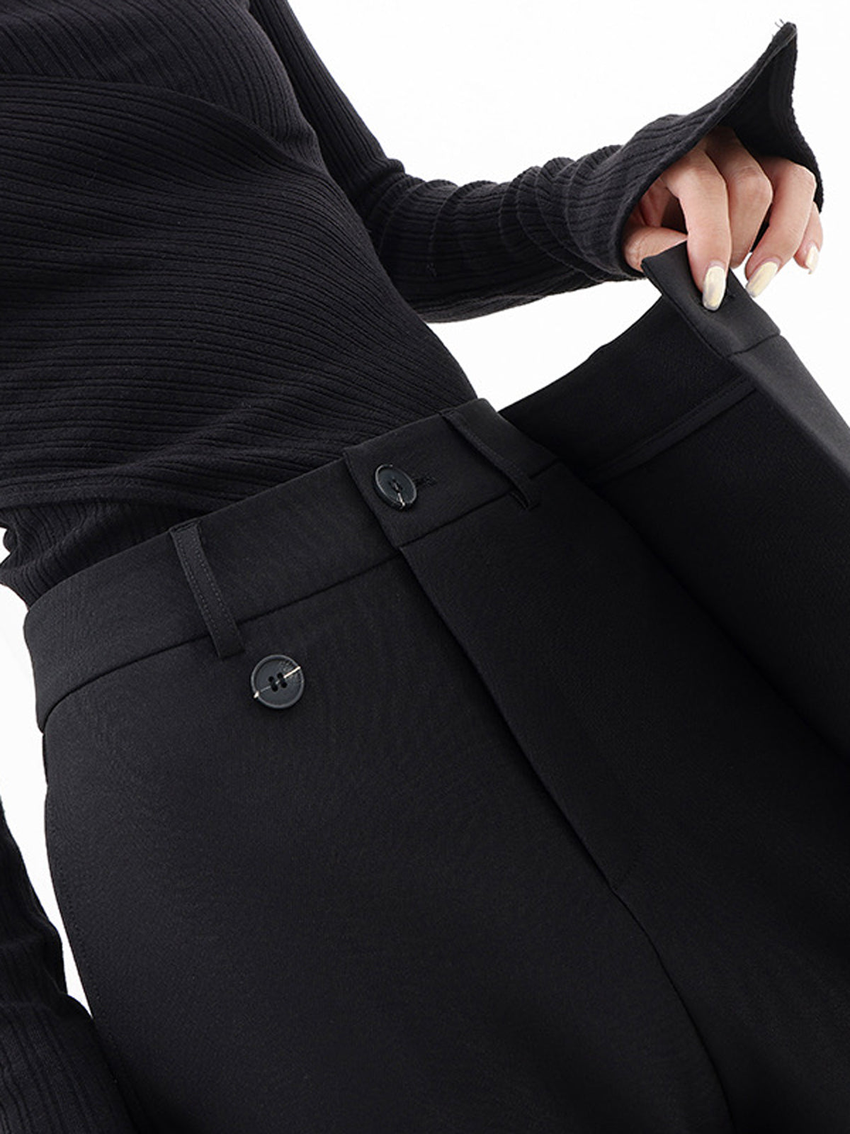 Lina Pantalon Dames | Wide Leg & Overslag