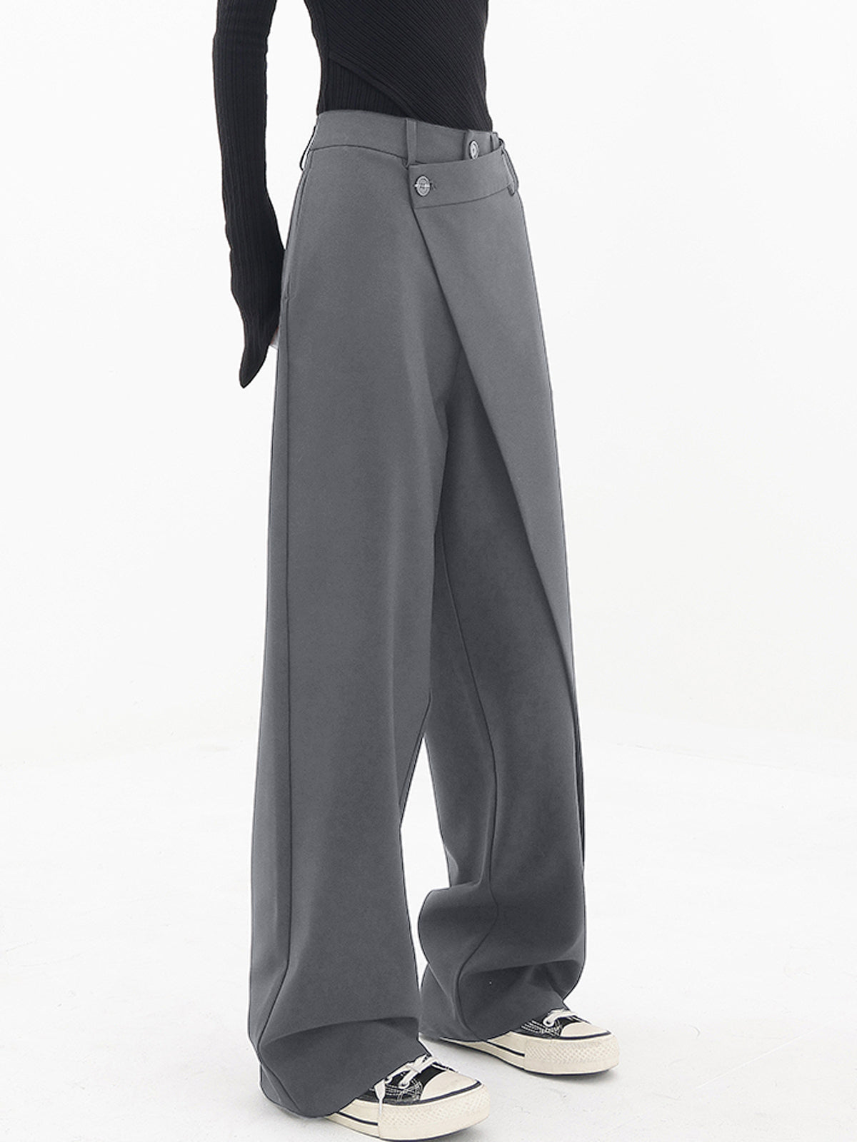 Lina Pantalon Dames | Wide Leg & Overslag