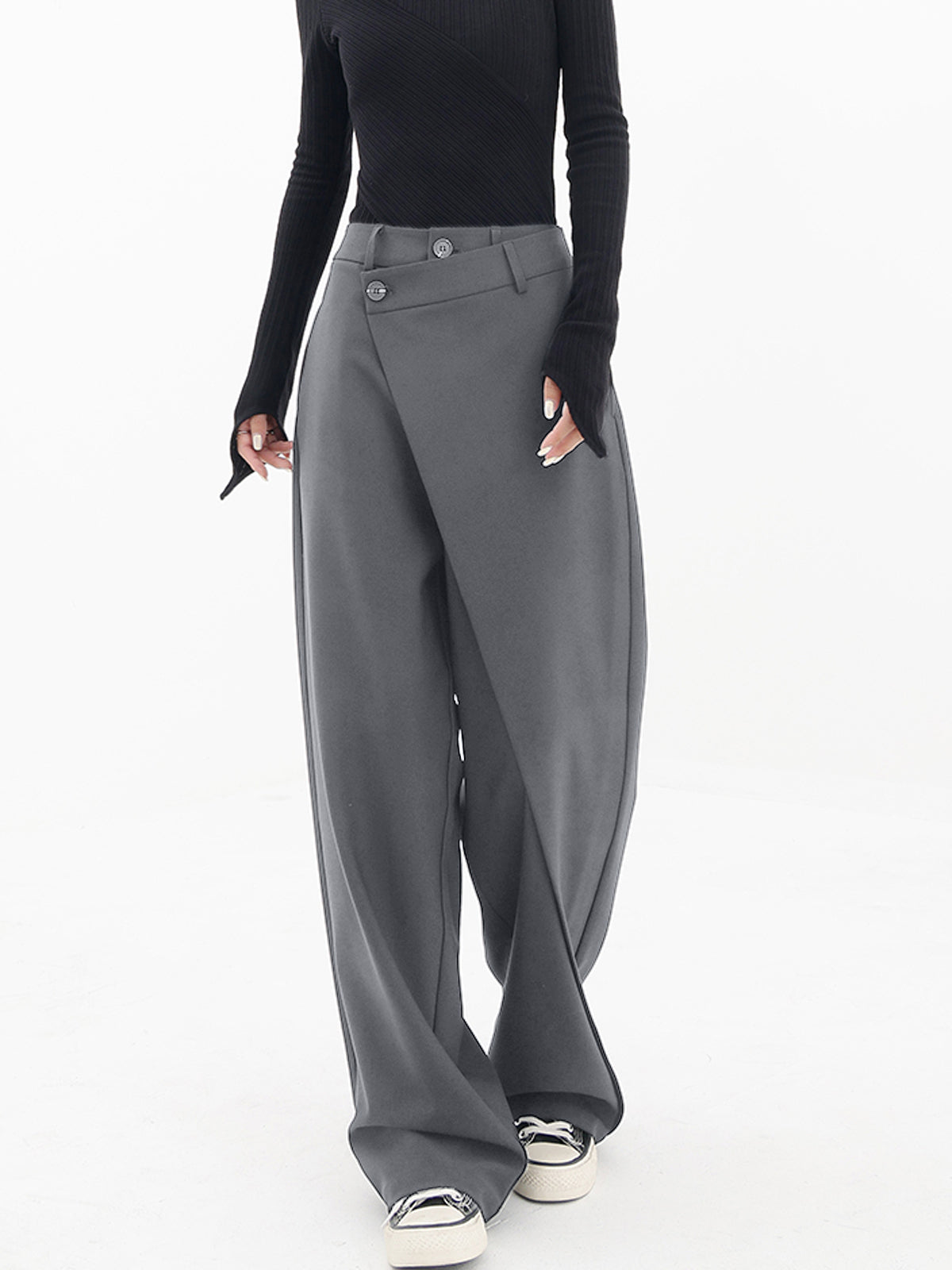 Lina Pantalon Dames | Wide Leg & Overslag
