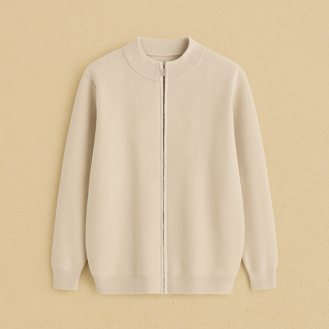 Heren Vest | Rits & Lange Mouw