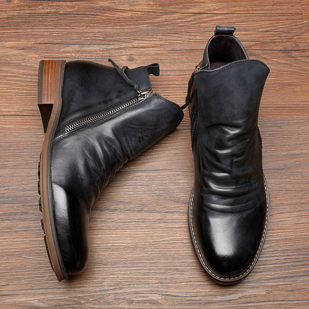 Heren Enkellaarzen | Boots met Lage Hak