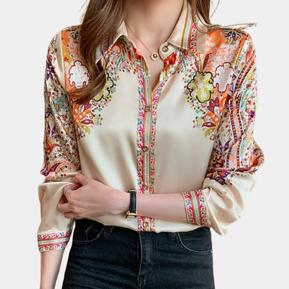 Zemira - Luxe Blouse met Bohemian Print