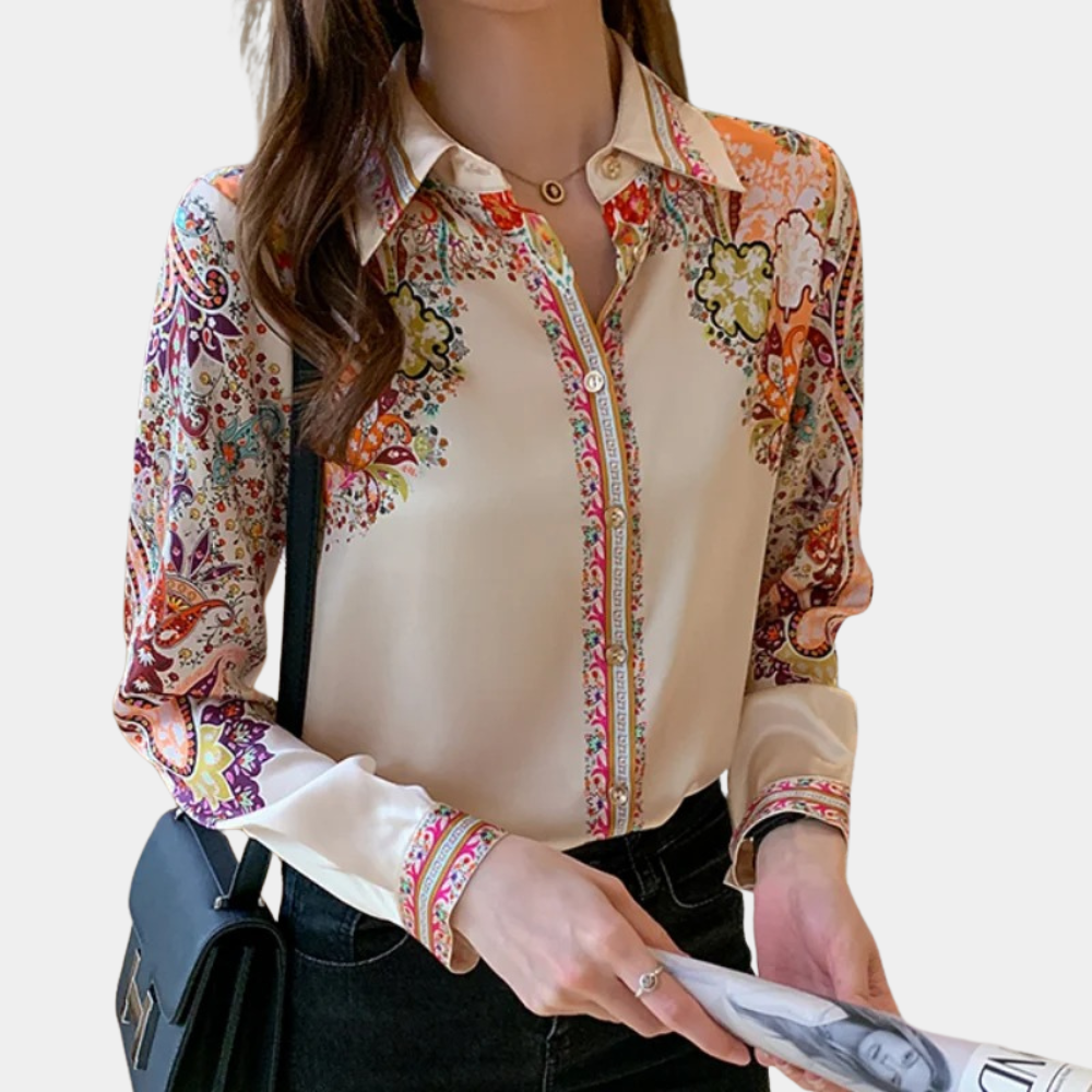 Zemira - Luxe Blouse met Bohemian Print