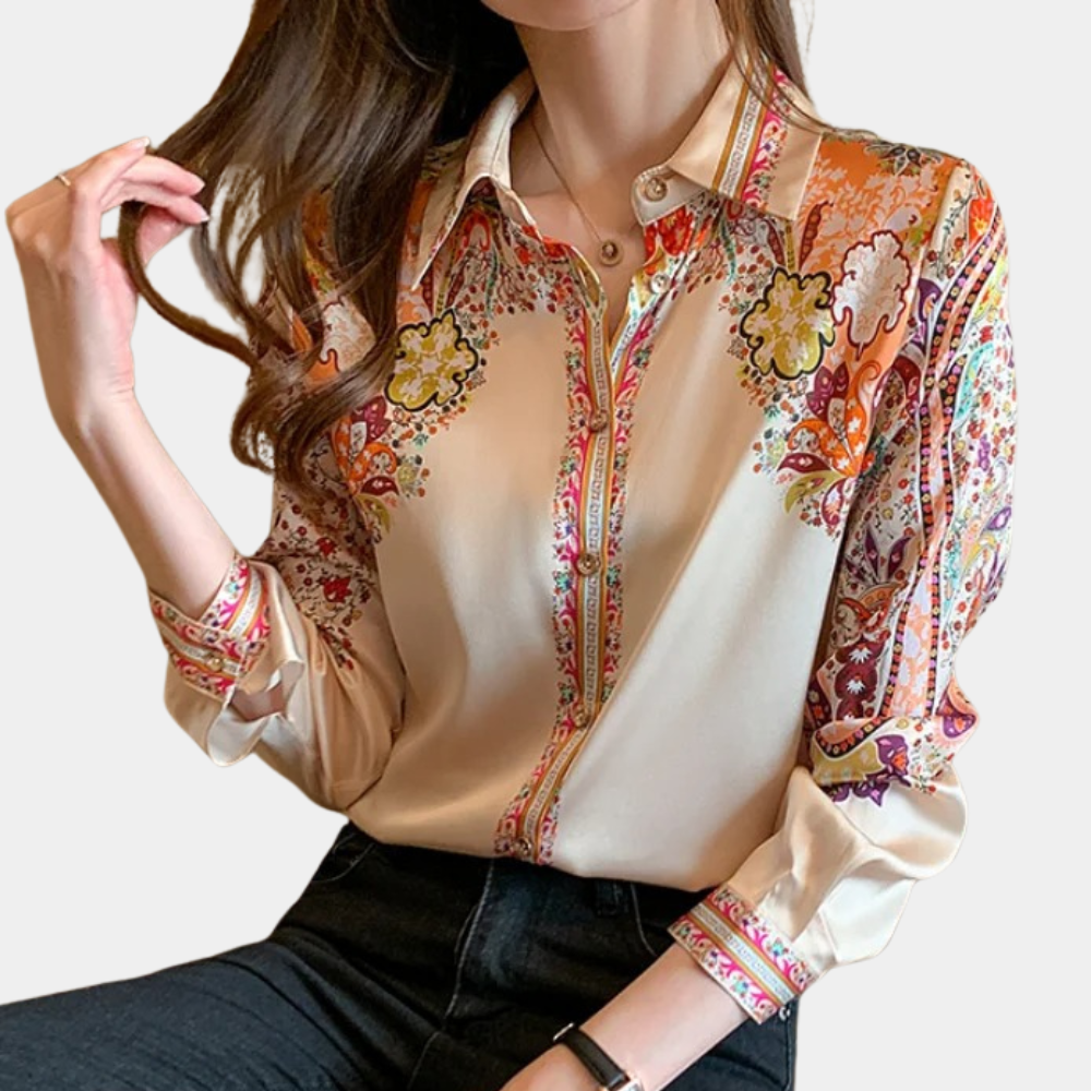 Zemira - Luxe Blouse met Bohemian Print