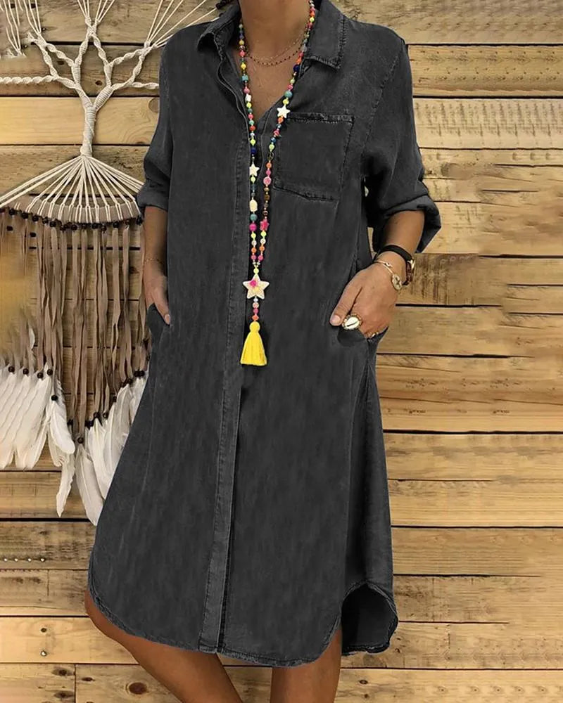 Casual Denim Blousejurk
