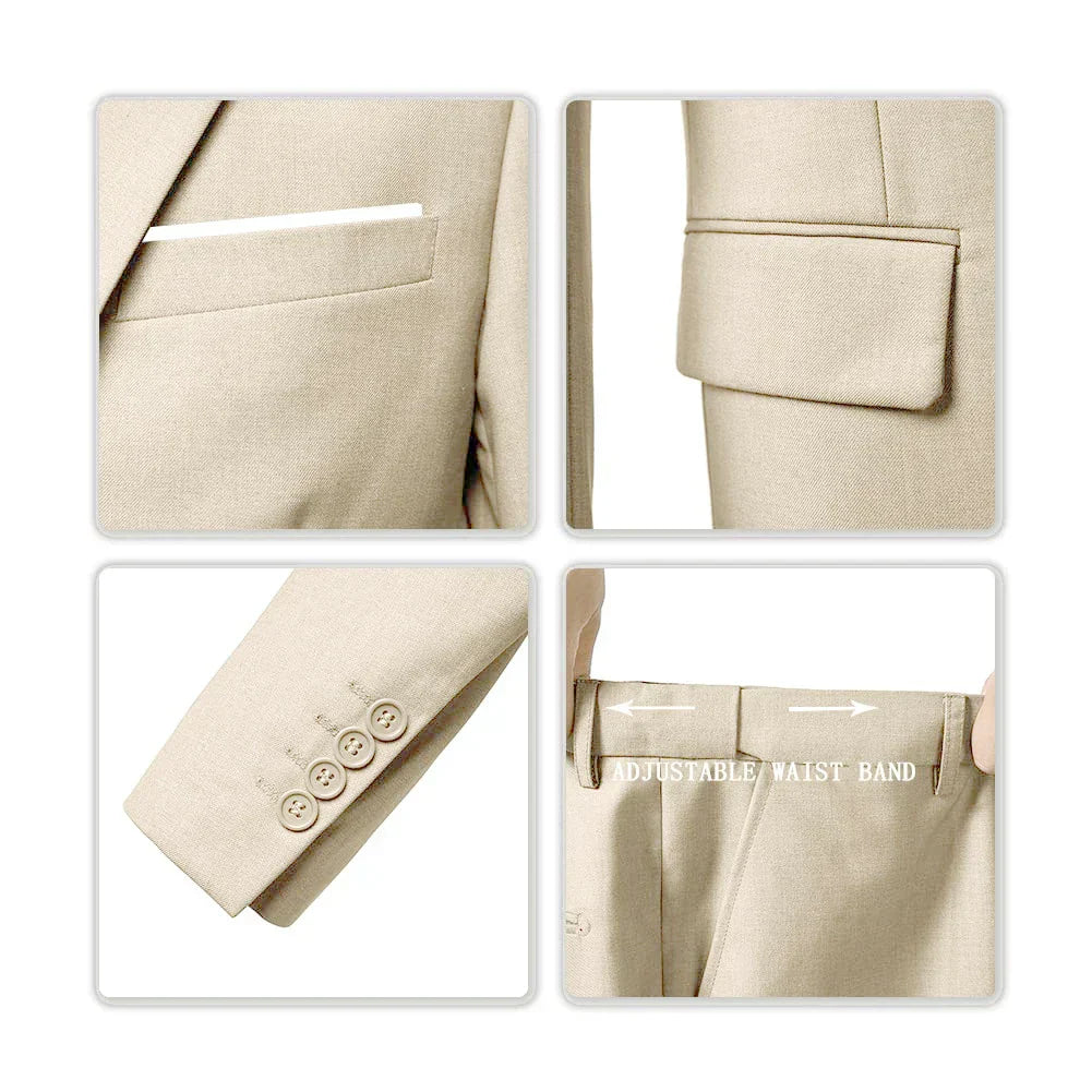 Cedrico - Luxe 3-delig Slim Fit Pak voor Heren