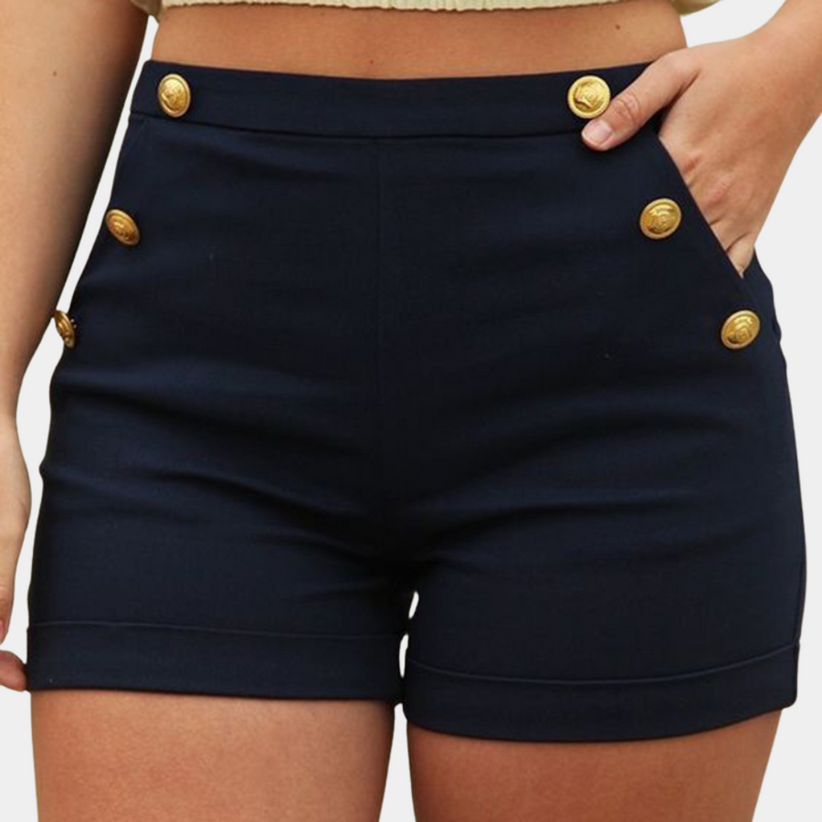 Celeste - Chique Damesshorts met Gouden Knopen