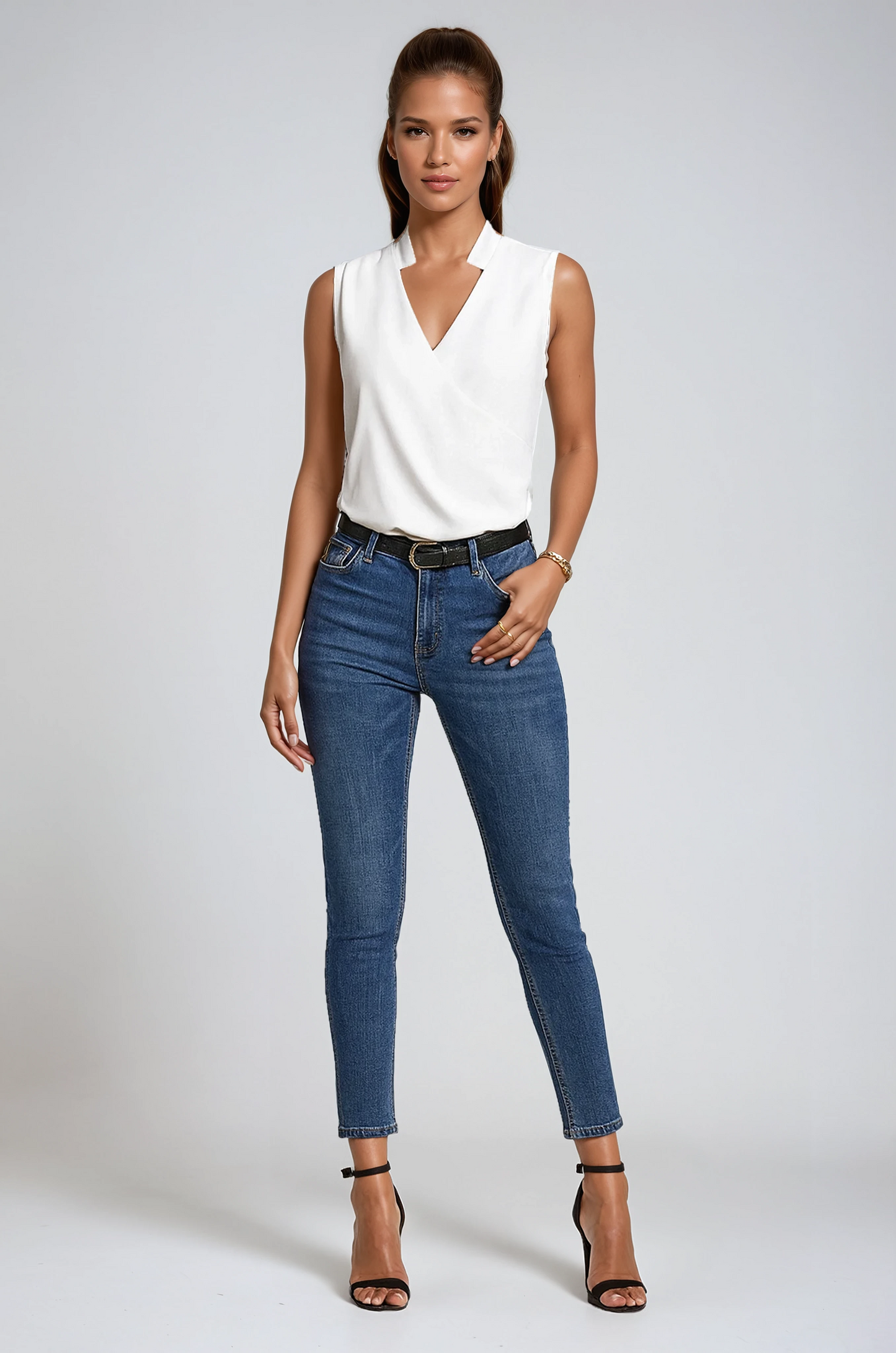 Lies Blouse Dames | Mouwloze Top & V-Hals